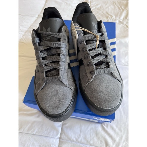 New Adidas Originals Campus Size 8w Vulc Black/ Gray Shoes JQ6359 - Picture 2 of 11